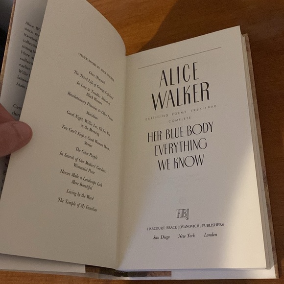 Her Blue Body Everything We Know by Alice Walker First Edition/First Print Book - Picture 10 of 12